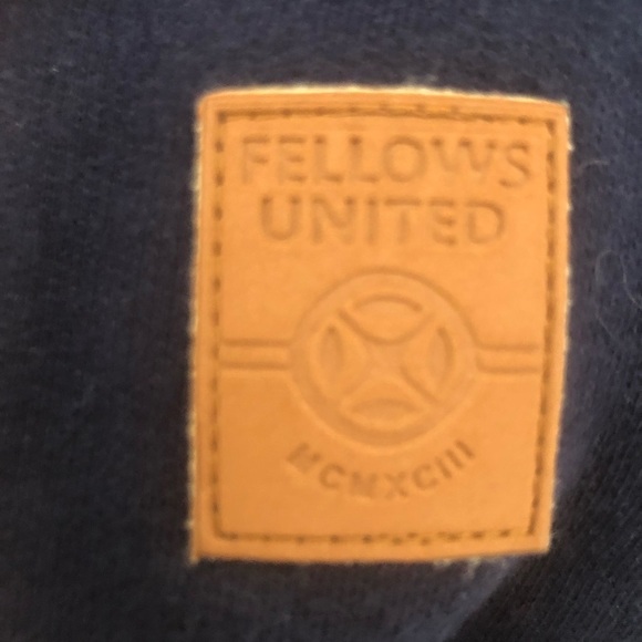 Fellows United Preppy Navy and Orange Striped Rugby Sweater XL - Picture 6 of 10